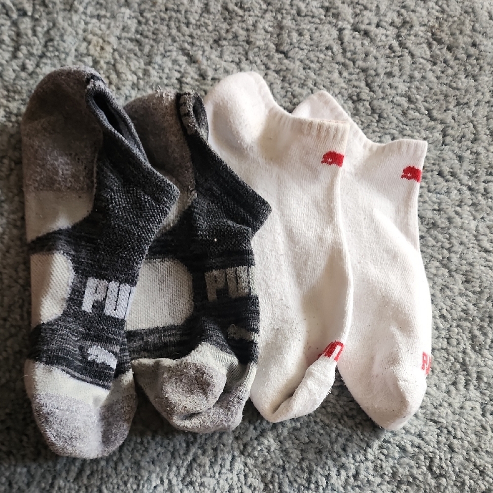 Free w/Bundle Puma Women's Black and White Ankle Socks